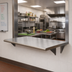 Thumbnail image #2 for BK Resources 36 x 24 Inch Pass Through Shelf with 8 Inch Max Wall Thickness and Stainless Steel Top