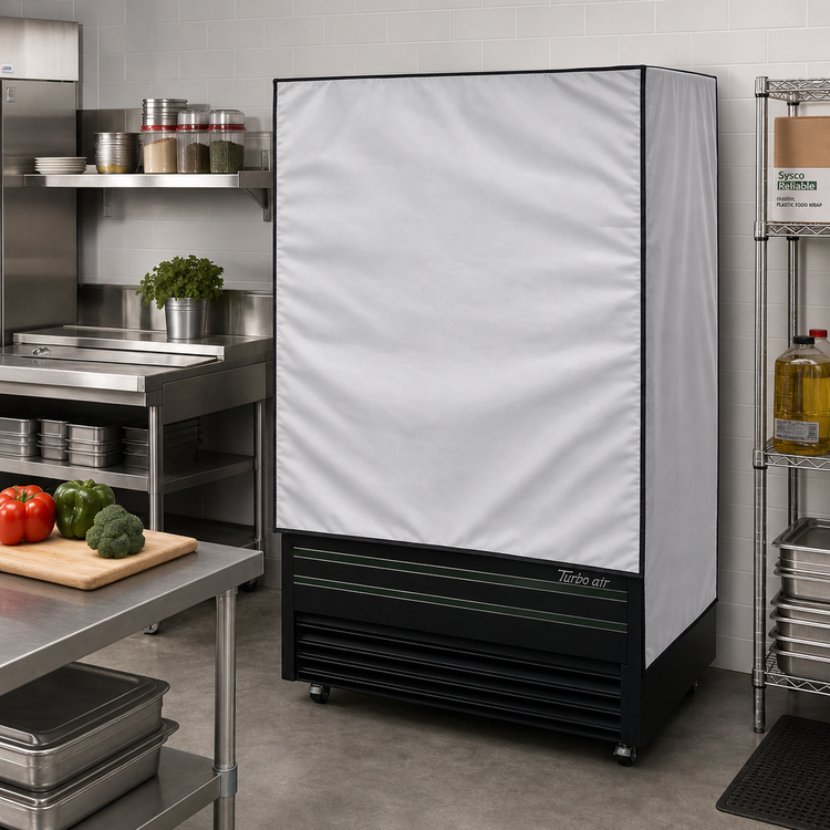 Product image #2 for Turbo Air Security Cover for TOM-48EB-N, 44-3/4 x 1-3/4 x 51-3/4 Inches, Fabric with Black Trim