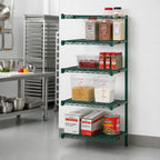 Thumbnail image #2 for Eagle Group Valu-Gard A4-74-2424VG 4-Tier Add-On Wire Shelving Unit, 24W x 24D x 74H, Green Epoxy
