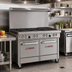 Thumbnail image #2 for Southbend Ultimate 48-Inch Gas Restaurant Range with 4 Open Burners, 24-Inch Charbroiler, and 2 Space Saver Ovens