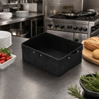 Thumbnail image #2 for American Metalcraft PWBB10 Rectangular Black Poplar Wood Serving Box, 8-1/2 x 5-3/4 x 2-3/4 in. Case of 48