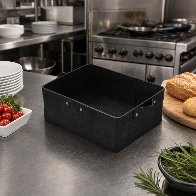 Product image #2 for American Metalcraft Black Rectangular Poplar Wood Serving Box
