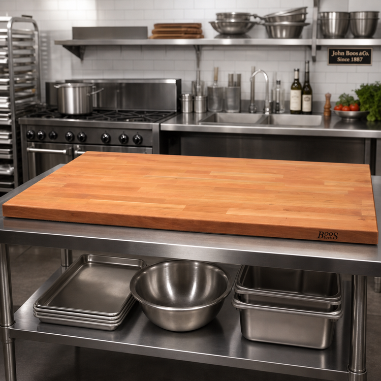 Product image #2 for John Boos Boos Block 42" x 25" American Cherry Blended Edge Grain Countertop with Varnique Finish
