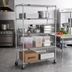 Thumbnail image #2 for Eagle Group 4-Tier Chrome Wire Shelving Dolly Truck, 60 x 21 Inch Shelves, 69 Inch High