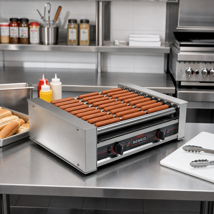 Product image #2 for Roll-A-Grill 10-Roller Roller-Type Hot Dog Grill, 36 Hot Dog Capacity, 230V