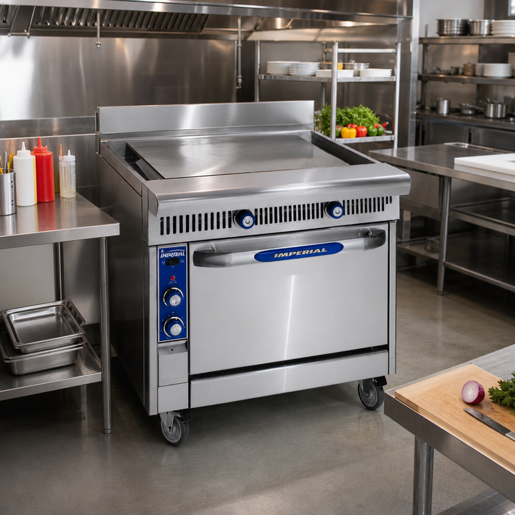 Product image #2 for Imperial Spec Series 36-Inch Gas Heavy Duty Range with Plancha Top and Standard Oven