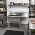 Thumbnail image #2 for BK Resources Two-Compartment Stainless Steel Sink with Right Drainboard, 24 Inches x 24 Inches x 14 Inches Bowls