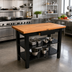 Thumbnail image #3 for John Boos Appalachian Red Oak Wood Top Work Table with 2 Slatted Undershelves, 36 x 25 Inches