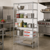 Thumbnail image #2 for Metro Super Erecta Stationary 5-Shelf Wire Starter Shelving Unit, 42 x 24 x 74 Inches, Brite Finish, Knock-Down