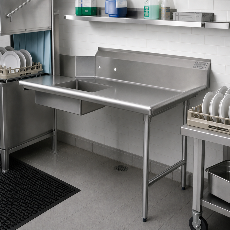 Product image #2 for Eagle Group BlendPort® Straight Soiled Dishtable with Sink, 96 Inch, Right-to-Left