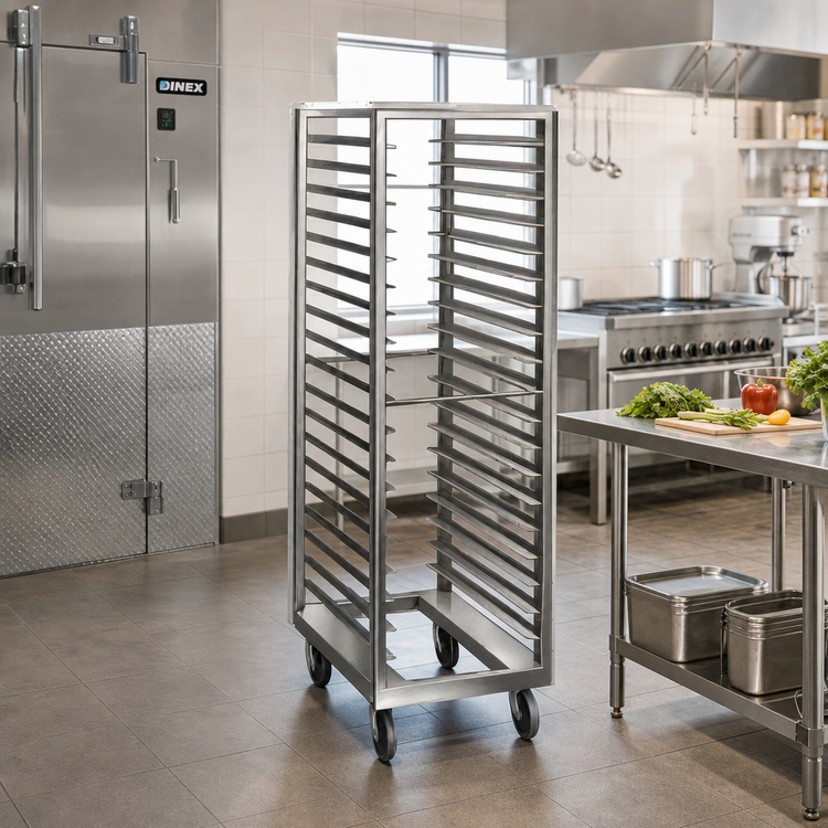 Product image #2 for Dinex Roll-In Refrigerator Rack for 12 Full-Size Sheet Pans