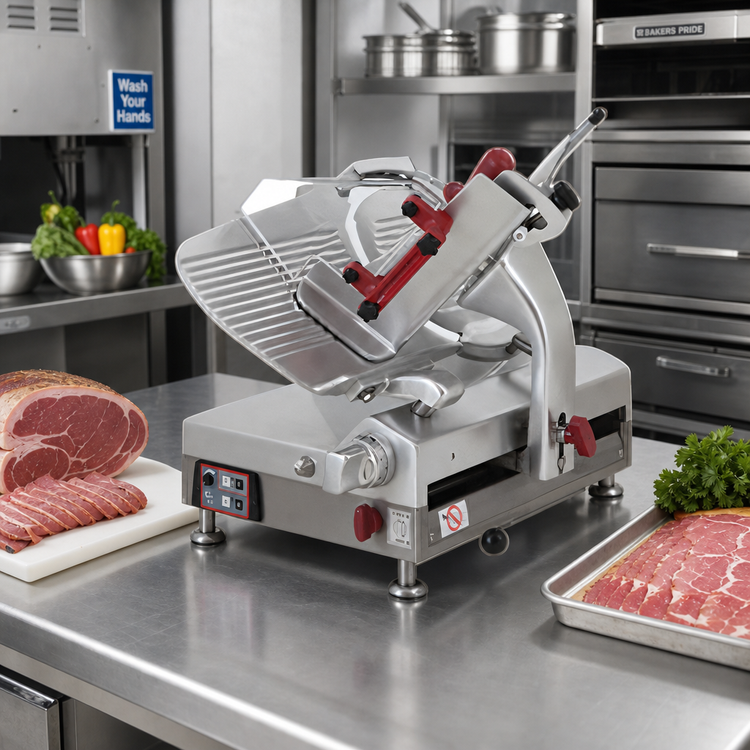 Product image #2 for Trento Commercial Automatic Gear-Driven 13-Inch Meat Slicer, 2/3 HP, 120V