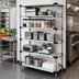 Thumbnail image #2 for 72 in. W x 18 in. D x 86 in. H 5-Shelf 304 Stainless Steel Solid Shelving Starter Kit