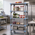 Thumbnail image #2 for Quantum Millenia 5-Shelf Mobile Polymer Shelving Starter Unit, 24