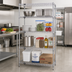 Thumbnail image #2 for Quantum 36 in. x 36 in. x 63 in. Chrome Wire Shelving Starter Kit, Stationary 4-Shelf Unit
