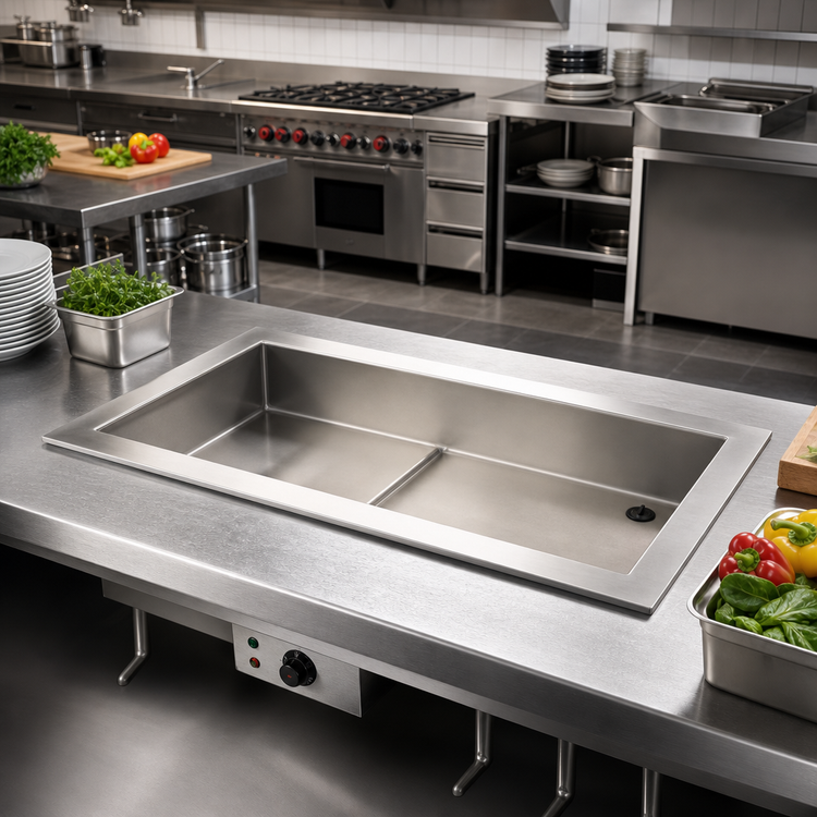 Product image #2 for Vollrath 2-Pan Full-Size Bain-Marie Electric Drop-In Hot Well