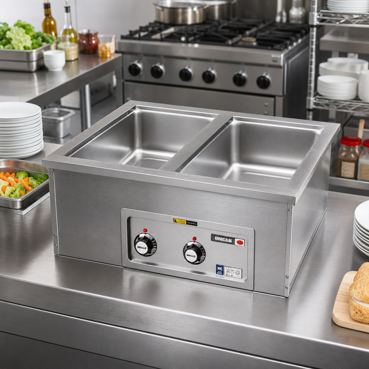 Product image #2 for Built-In Top-Mount Electric Wet/Dry 2-Pan Food Warmer Hot Well