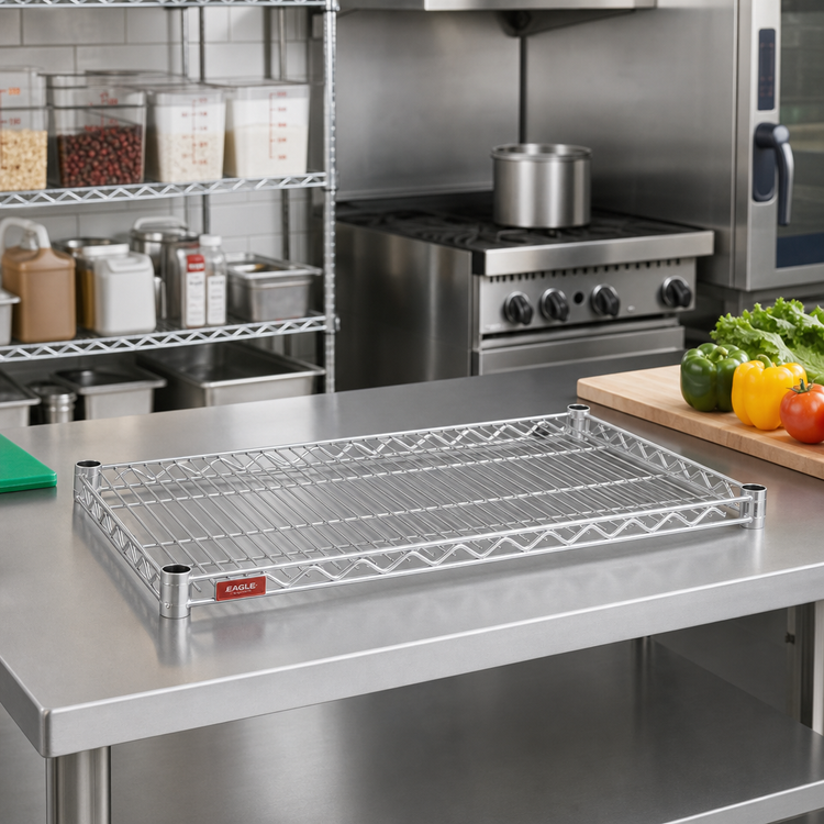 Product image #2 for Eagle Group QuadTruss 24" x 18" Stainless Steel Wire Shelf