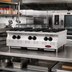 Thumbnail image #2 for RedHots Chef's Line 36-Inch 6-Burner Countertop Gas Hot Plate, Natural Gas, Stainless Steel Front