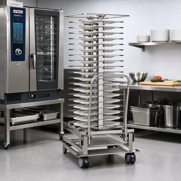 Product image #2 for RATIONAL Mobile Plate Rack for 20-Half Size Pro/Classic, 50 12-1/4-Inch Plates with Casters