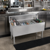Thumbnail image #2 for Advance Tabco Prestige Supreme 48-Inch Stainless Steel Bar Ice Bin with Left and Right Bottle Racks, No Cold Plate