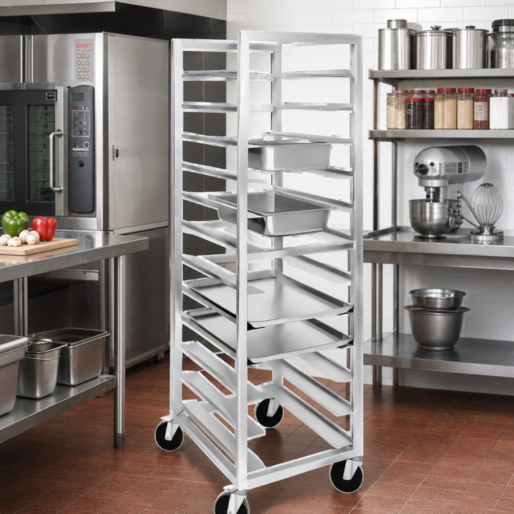 Product image #2 for Channel UTR-20 Standard Series Aluminum Bun Pan / Steam Table Pan Rack, End-Load, 20-Pan Capacity