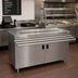 Thumbnail image #2 for BK Resources Stainless Steel Cashier-Serve Counter with Hinged Doors and Lock, 60 Inch x 30 Inch