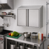 Thumbnail image #2 for Eagle Group 24-Inch Wall-Mounted Stainless Steel Cabinet with Hinged Doors and Sloped Top