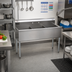 Thumbnail image #2 for Eagle Group 49-3/8-Inch Three-Compartment Utility Sink, 16-Gauge 430 Stainless Steel, No Drainboards