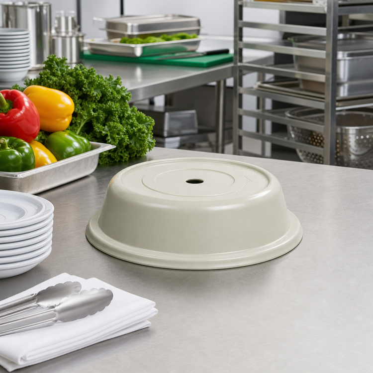 Product image #3 for Cambro Versa Camcover Round Fiberglass Plate Cover, 8-1/4-Inch Inside Diameter, Ivory