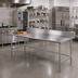 Thumbnail image #2 for Advance Tabco TKSS-3612 144 Inch x 36 Inch 14 Gauge 304 Stainless Steel Work Table with 5 Inch Backsplash