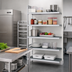 Thumbnail image #2 for Fermostock 5-Tier Polymer Shelving Unit Expansion Kit, 83 Inch H x 59 Inch W x 18 Inch D, 1 Upright