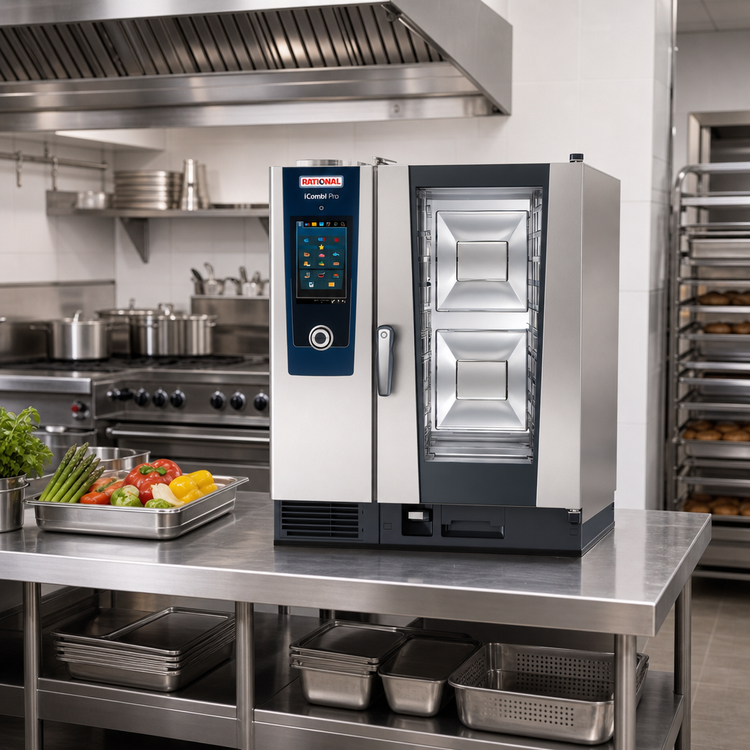 Product image #2 for RATIONAL iCombi Pro 10-Half Size Countertop Natural Gas Combi Oven, 120V, 1-Phase