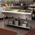 Thumbnail image #2 for Advance Tabco Triumph Supreme Electric 4-Well Sealed-Well Hot Food Table with Cutting Board and Open Base