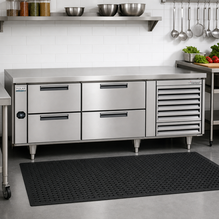 Product image #2 for Garland Polar Cuisine UN17C72 Self-Contained Refrigerated Drawer Base, 72 Inch, 4 Drawers, Stainless Steel, 115V