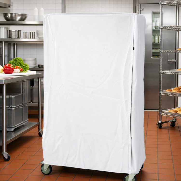 Product image #2 for Quantum Wire Cart Cover, 24 x 60 x 63 Inch, White Nylon with Zipper Flap