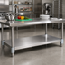 Thumbnail image #2 for BK Resources 18/430 Stainless Steel Undershelf for 48 Inch x 24 Inch Work Tables