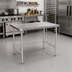 Thumbnail image #2 for 48-Inch x 18-Inch Stainless Steel Work Table with Open Galvanized Base