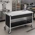 Thumbnail image #2 for Atlas Metal CAU-5 77-1/2-Inch Mobile Beverage Serving Counter with Stainless Steel Top and Urn Drain