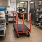 Thumbnail image #2 for Rubbermaid Commercial Products FG446800BLA Sheet & Panel Truck Dolly, 24 x 48 in, 2000 lb, Removable 27 in Frames, 8 in Casters