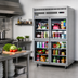 Thumbnail image #2 for Everest Refrigeration ESGRH4 2-Section Glass Door Reach-In Refrigerator, 48 Cu. Ft., Top-Mounted R290