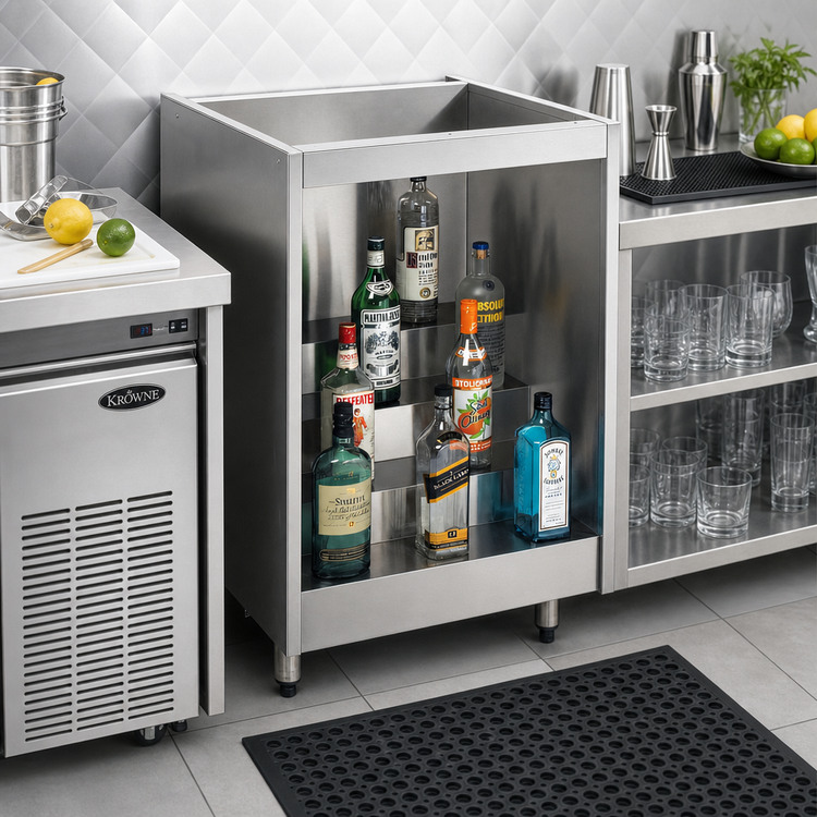 Product image #2 for Krowne Royal Series 18-Inch Back Bar Liquor Storage Display with 4-Step Open Base