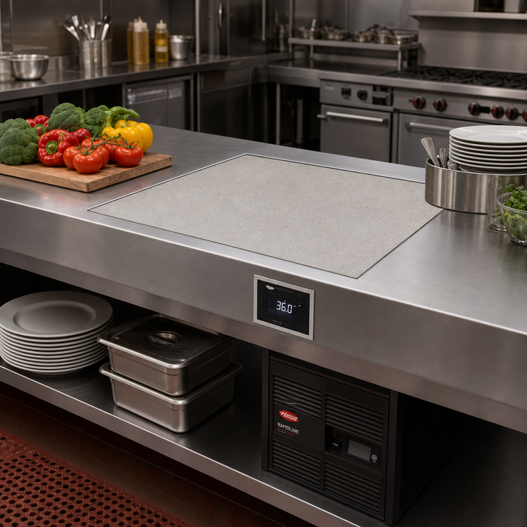Product image #2 for Hatco Cold Simulated Stone Built-In Flush Top Refrigerated Shelf, 24 x 24 Inches, Remote Refrigeration