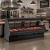 Thumbnail image #2 for Fusion® 148-1/2 Inch Wide Curved-Glass Refrigerated Service Case with Remote DX Refrigeration