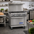 Thumbnail image #2 for Imperial (Middleby) Pro Series IR-6-C 36-Inch Commercial Gas Range with 6 Open Burners, Convection Oven and Stainless Steel Exterior