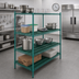 Thumbnail image #2 for QuadPlus 72 Inch x 18 Inch Solid Polymer Shelf Mat with MICROGARD Antimicrobial Protection and Green Epoxy Wire Frame