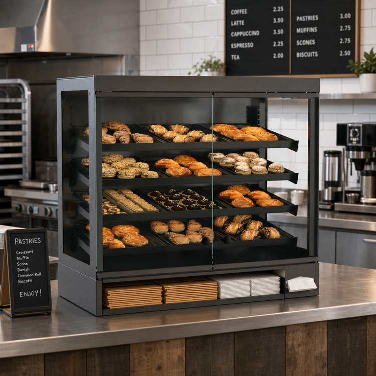 Product image #2 for Structural Concepts Addenda Self-Service Non-Refrigerated Countertop Pastry Display Case with Bag Storage