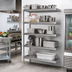 Thumbnail image #2 for Eagle Group 5-Tier Add-On Wire Shelving Unit, 60W x 24D x 74H, QuadTruss, Stainless Steel Finish