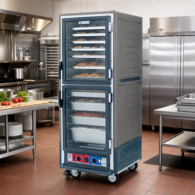 Product image #2 for Metro C5 3 Series Full-Height Heated Holding Cabinet with Dutch Clear Doors, Gray Insulation Armour