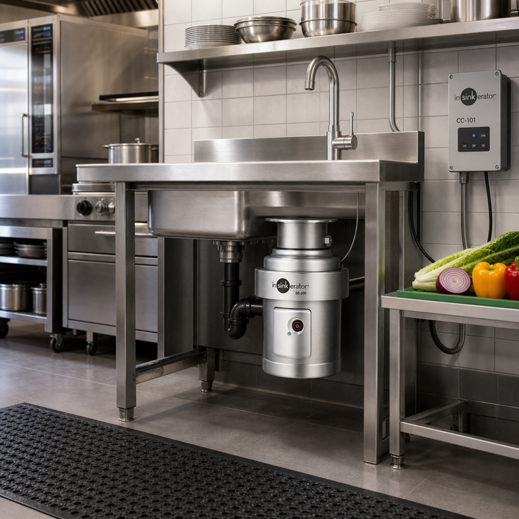 Product image #2 for InSinkErator SS-200 Medium-Capacity Complete Food Waste Disposer Package with 18-Inch Bowl and CC-101 Control Center